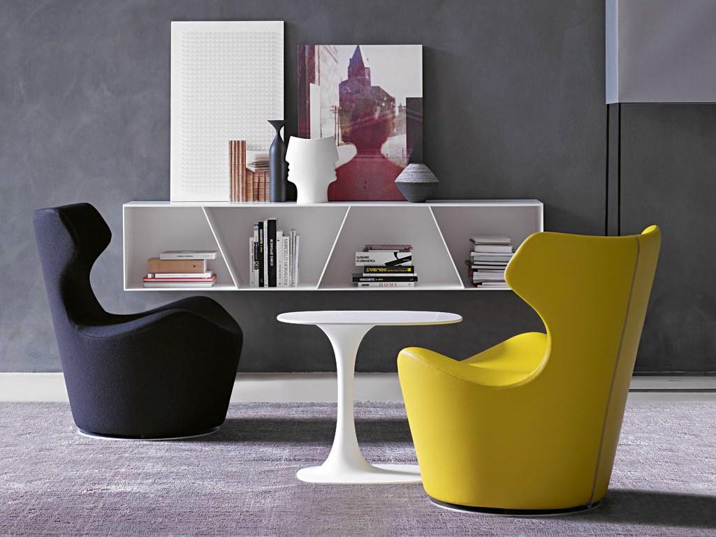 PICCOLA PAPILIO Swivel upholstered armchair