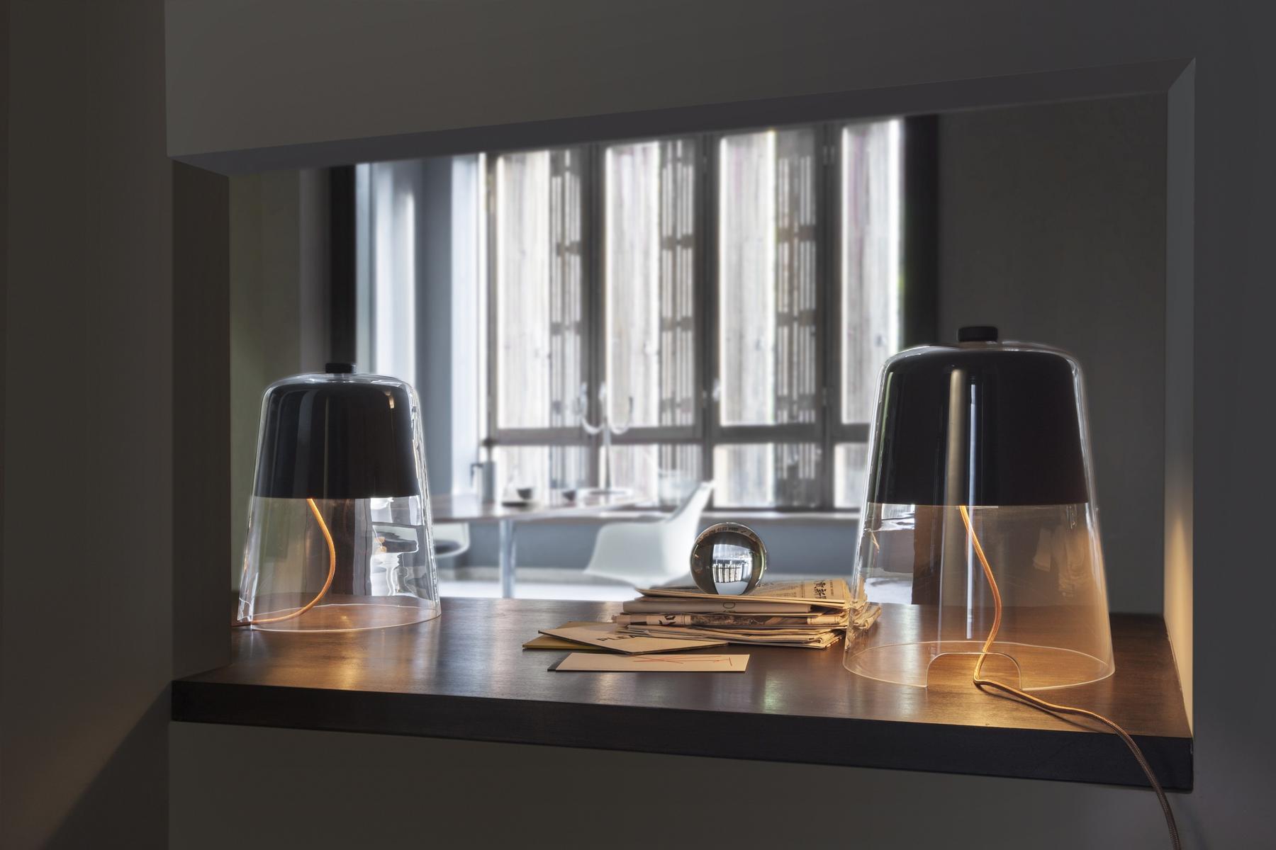 SEMPLICE - 226 Blown glass table lamp with dimmer