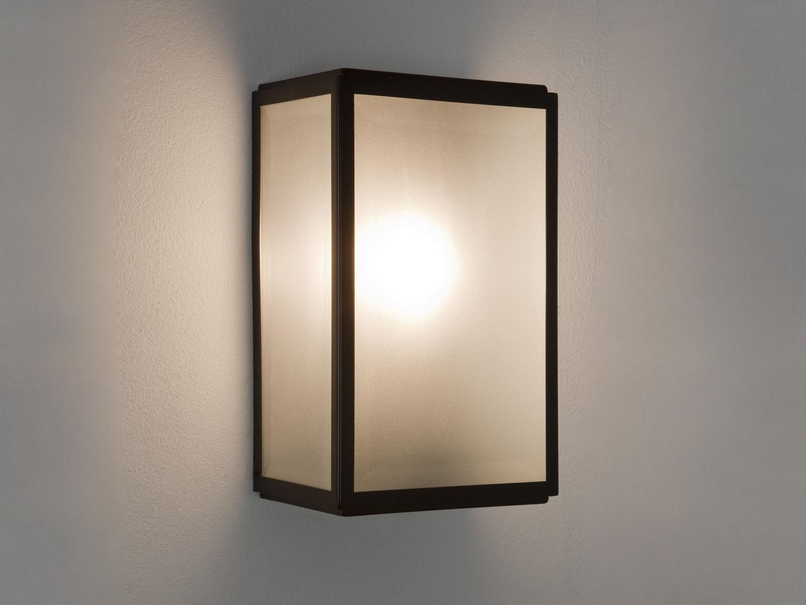 HOMEFIELD FROSTED Glass and Stainless Steel outdoor wall lamp