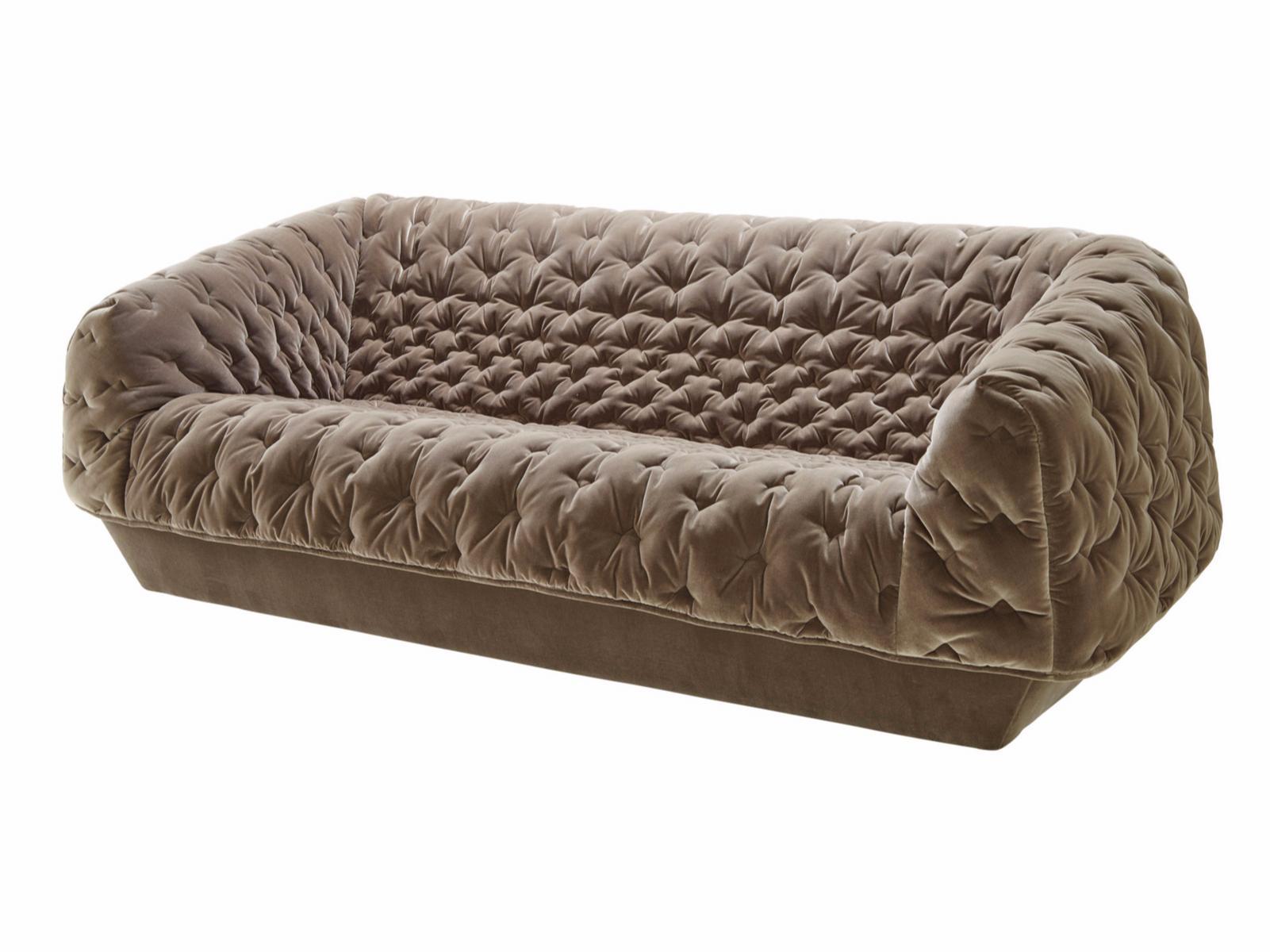 COVER Upholstered 3 seater fabric sofa with removable cover