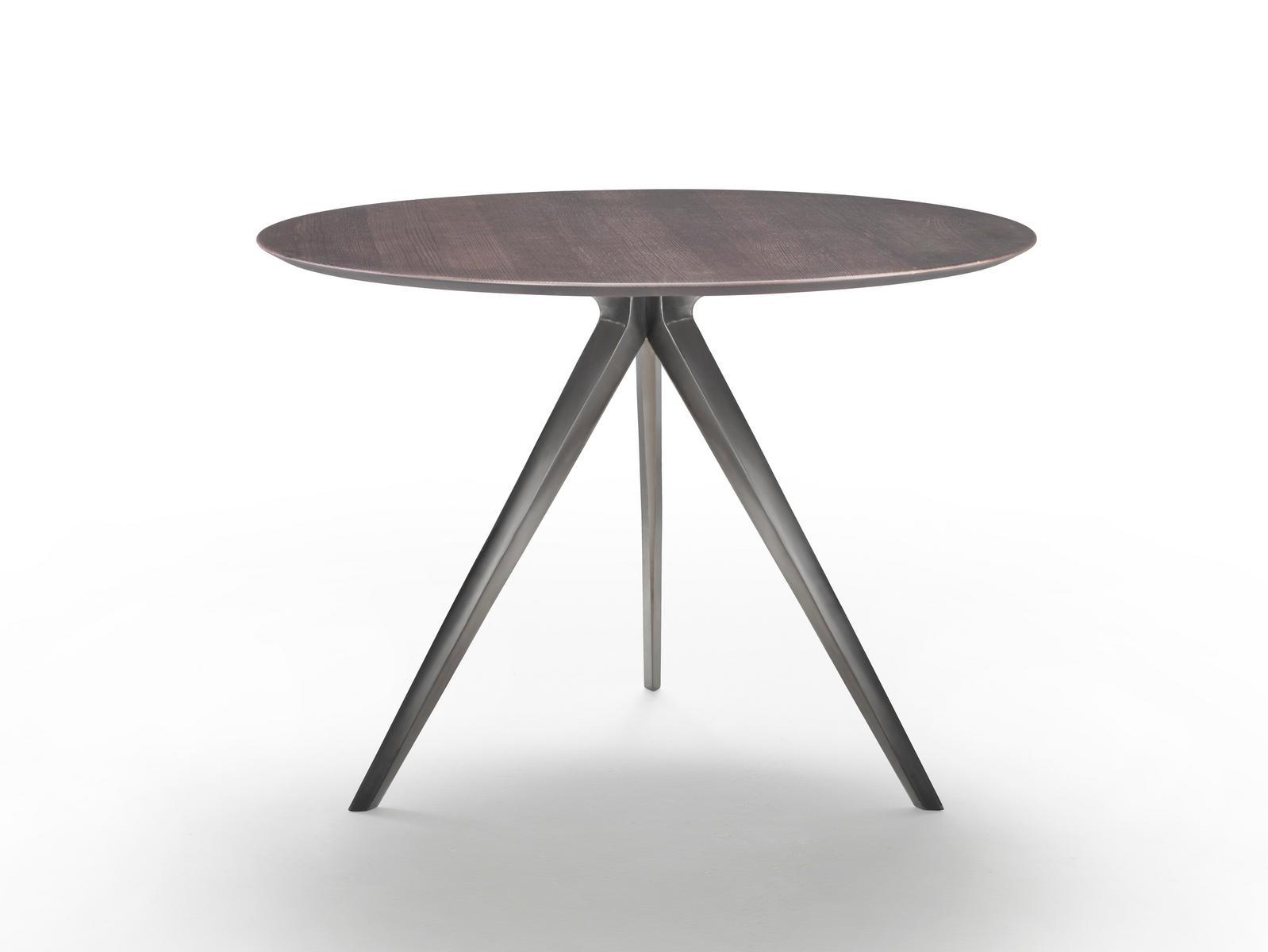 ZEFIRO Round wooden side table