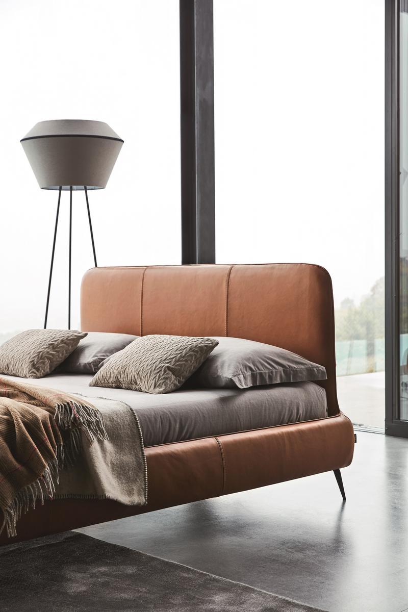 ARIS Upholstered bed with high headboard with upholstered headboard