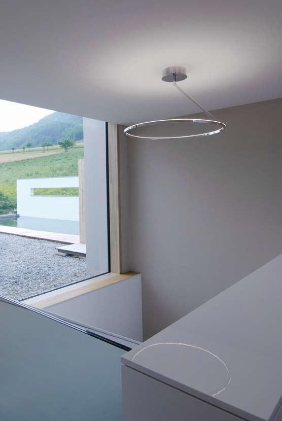 CIRCOLO INSOSPESO LED aluminium ceiling lamp