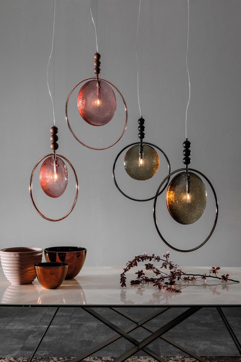 DREAMY Direct-indirect light metal pendant lamp