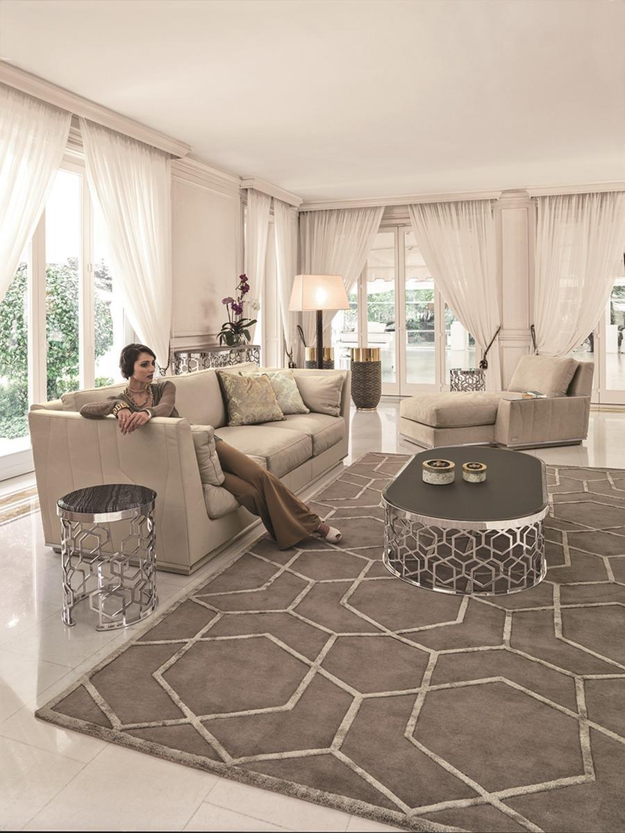 MANFRED Round metal coffee table