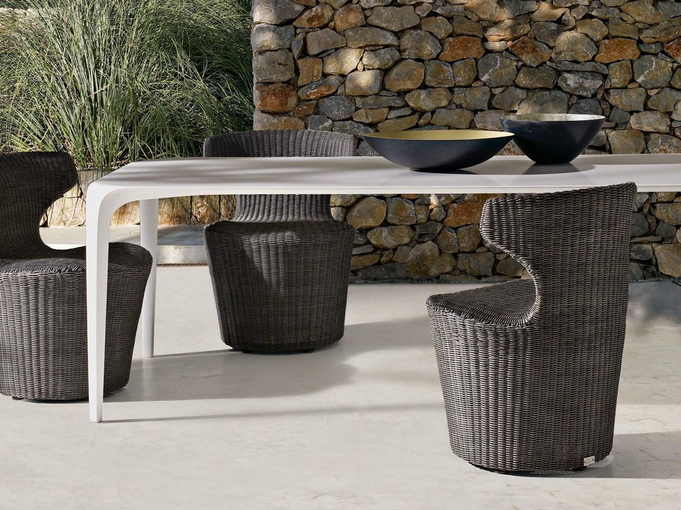 LINK OUTDOOR Rectangular Cristalplant® garden table