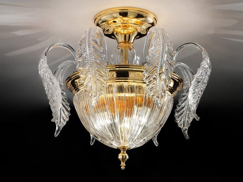 GLASS VE 886 PL3 Incandescent blown glass ceiling lamp with crystals GLASS VE 886 PL3 Incandescent blown glass ceiling lamp with crystals