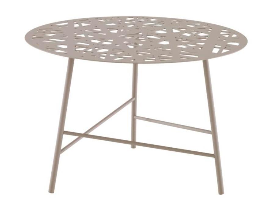 EZOU Round steel garden side table