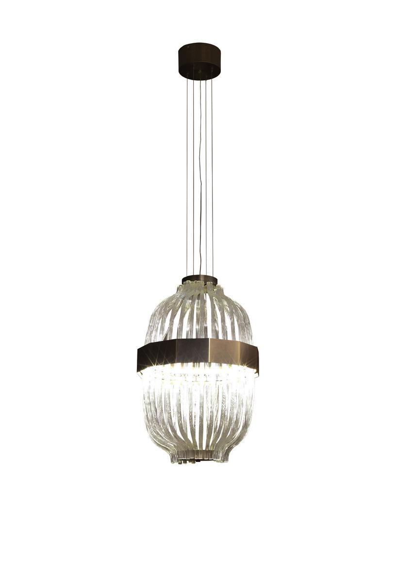 WICKER Glass pendant lamp