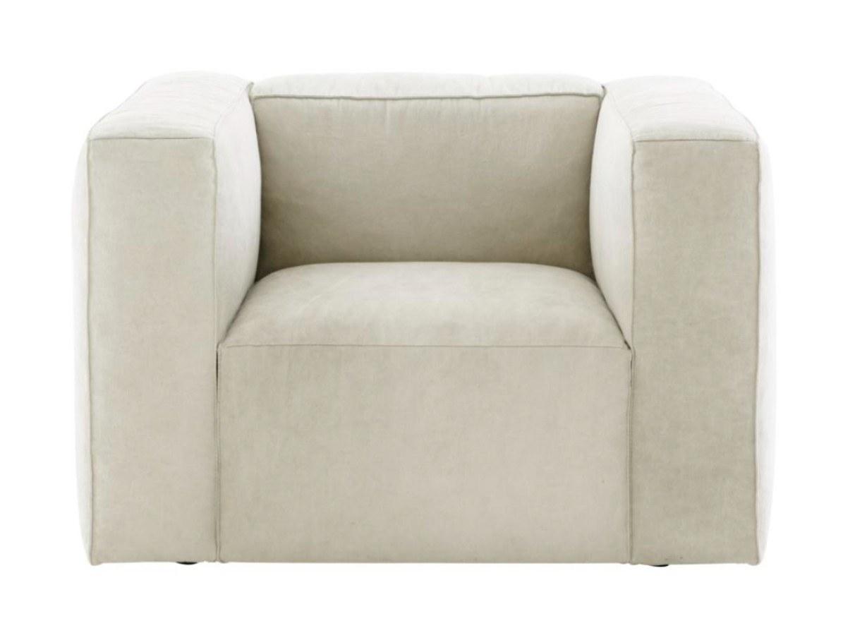 NILS Fabric armchair with removable cover with armrests
