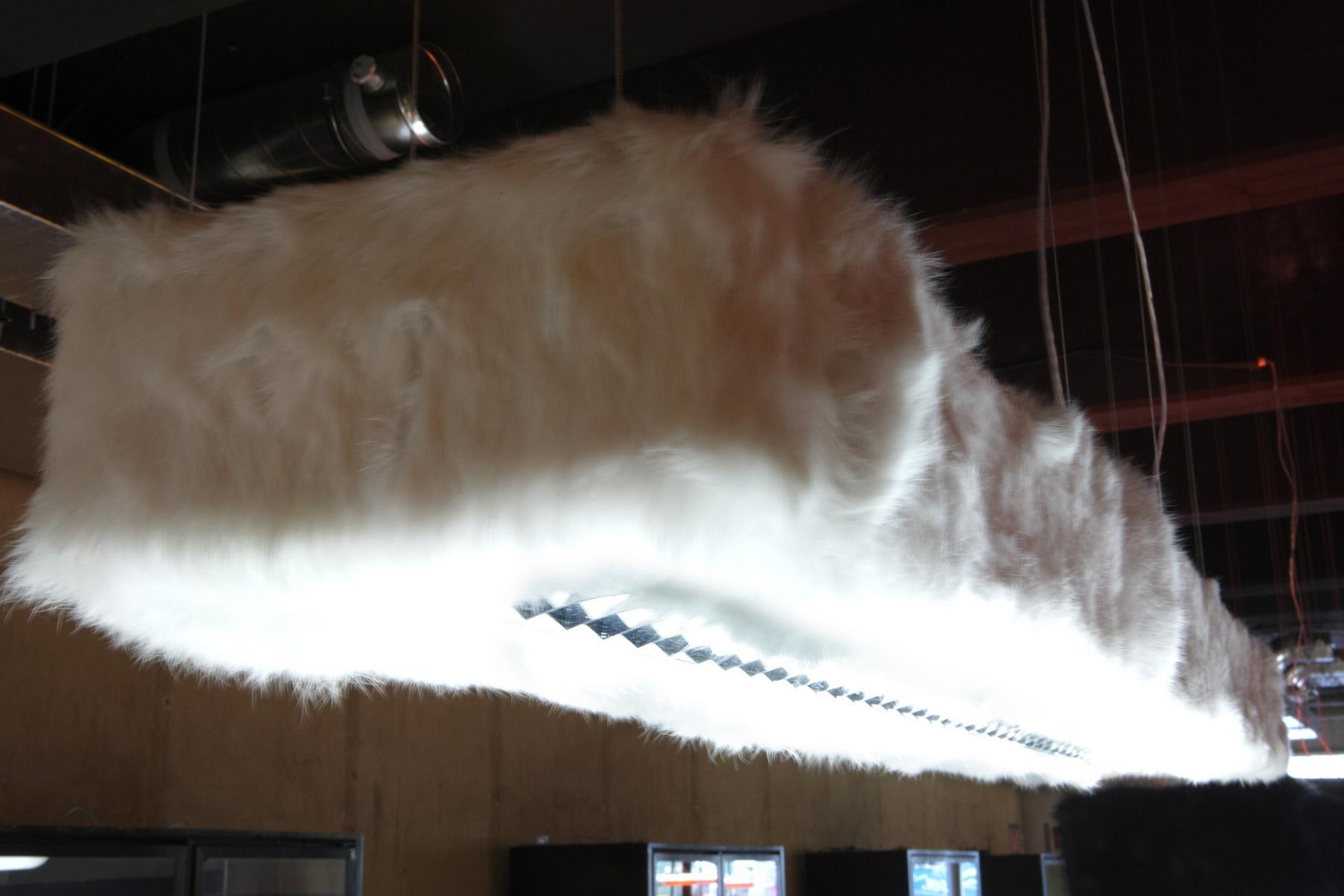 D-RABBIT Direct-indirect light fur pendant lamp