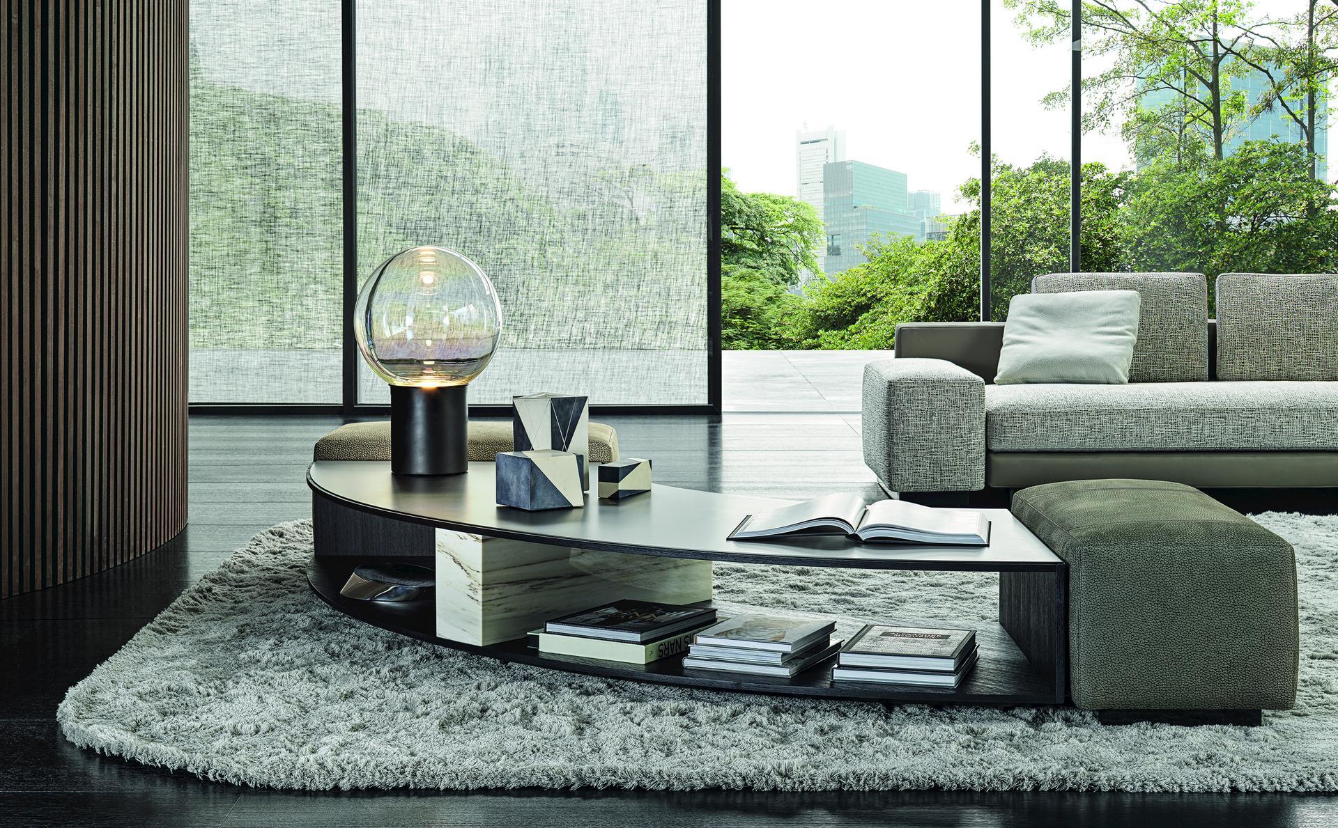 AMBER Low coffee table with storage space