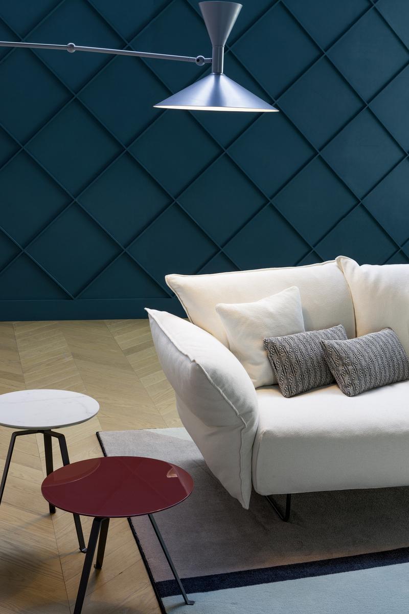 MADAME C. Modular fabric sofa with chaise longue