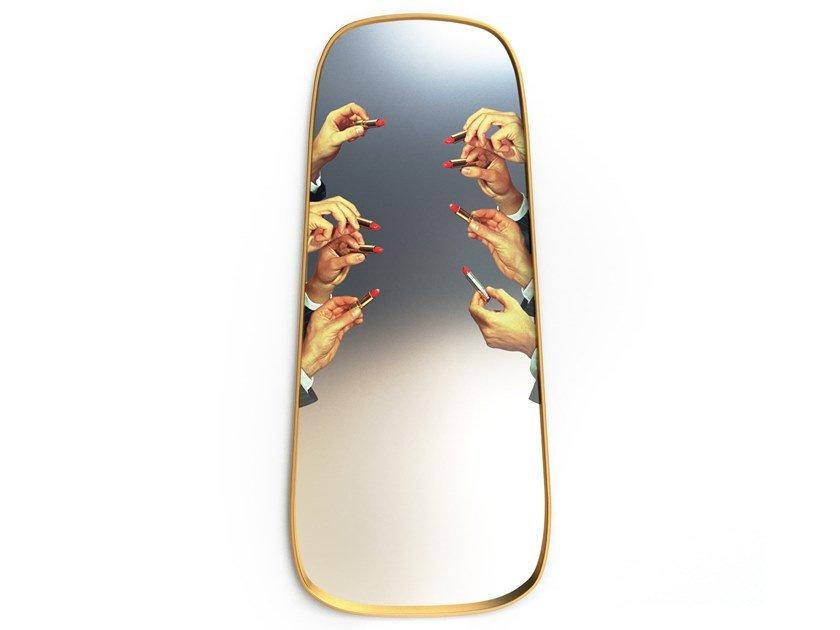 LIPSTICKS Framed wall-mounted mirror