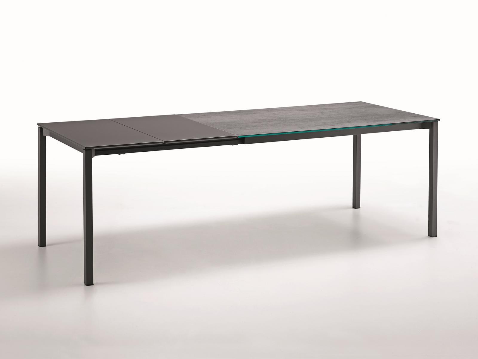 MORE Extending rectangular glass ceramic table