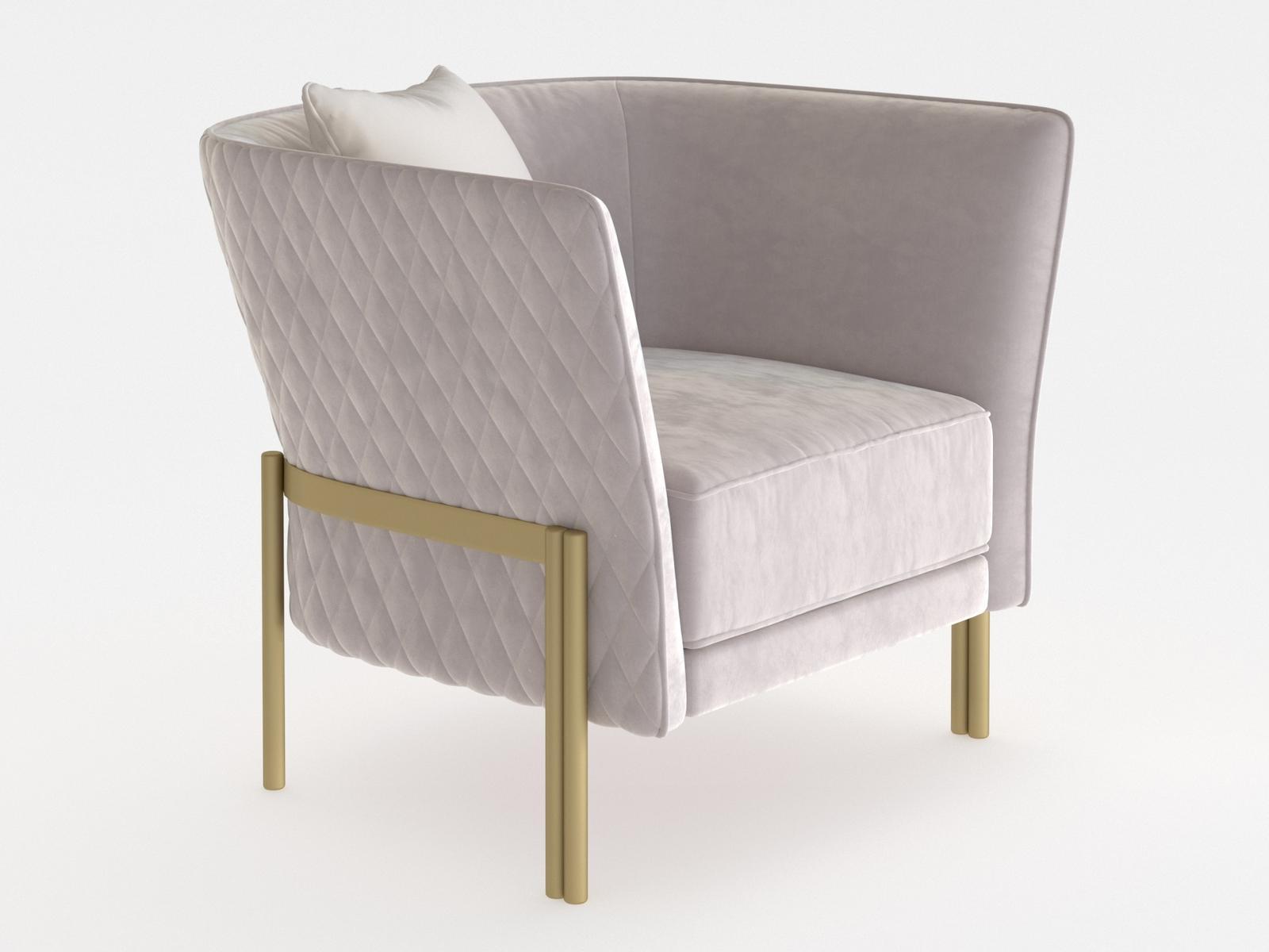 UNIVERSAL Fabric armchair with armrests