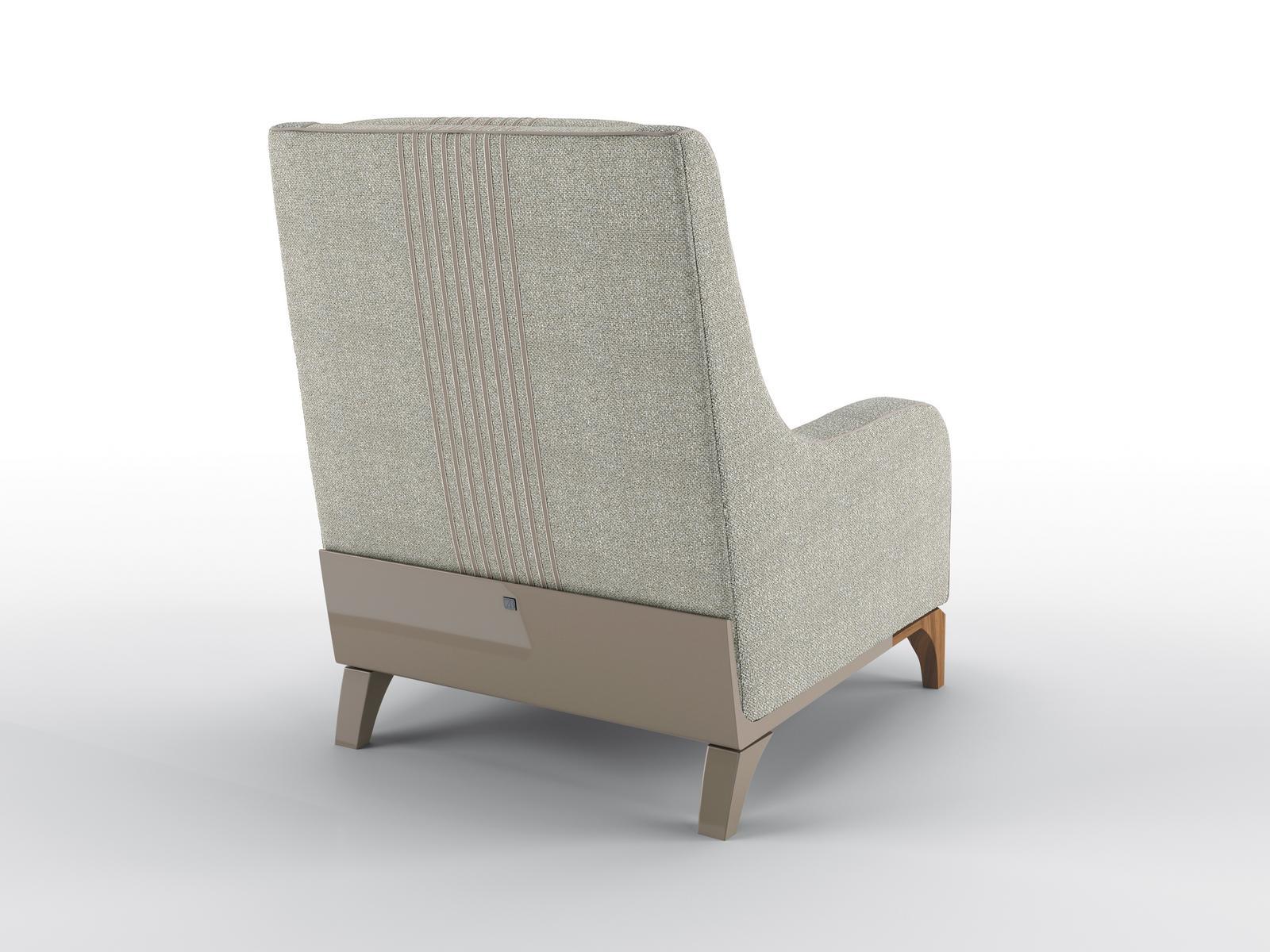 ARIEL Fabric armchair with armrests