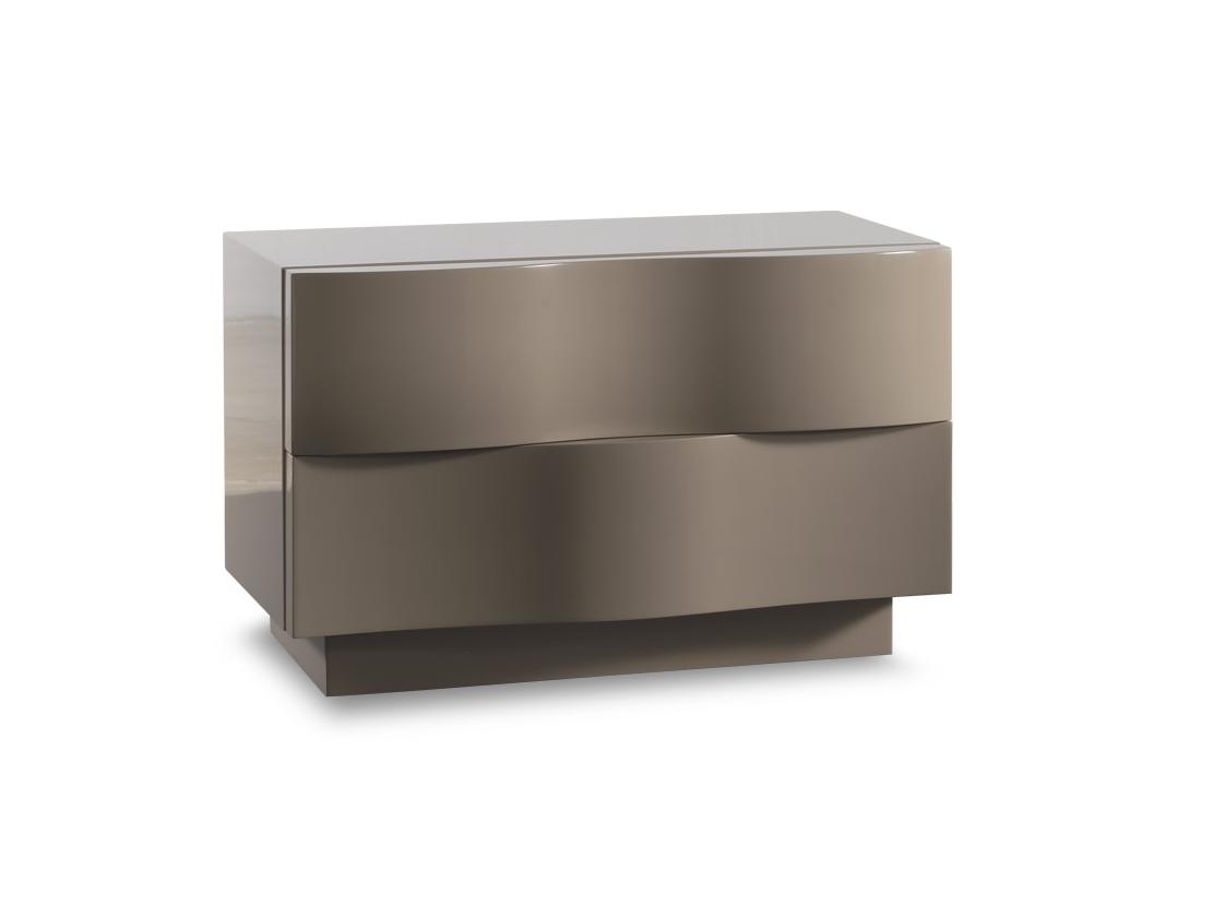 ONDA Rectangular wooden bedside table with drawers