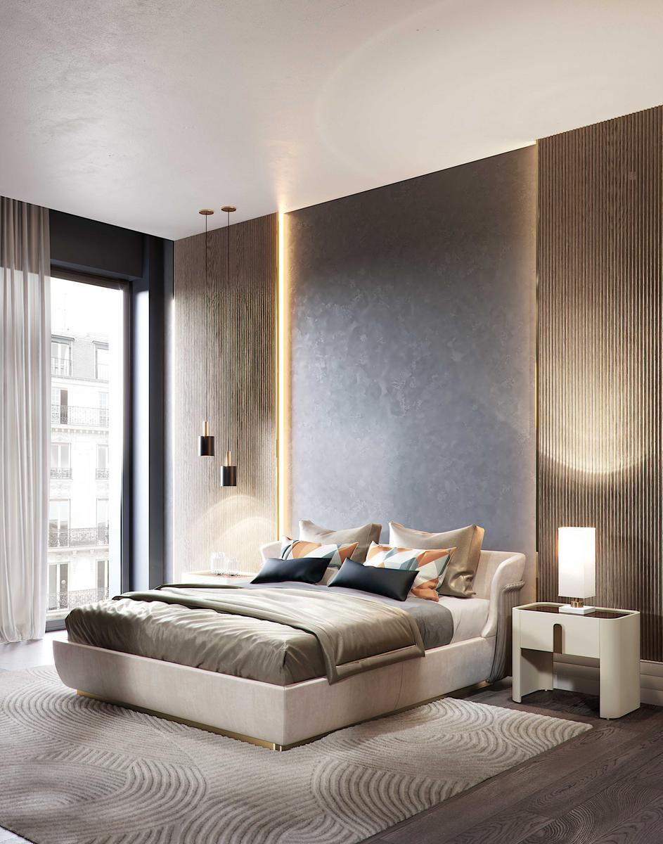 ALLURE L Upholstered double bed