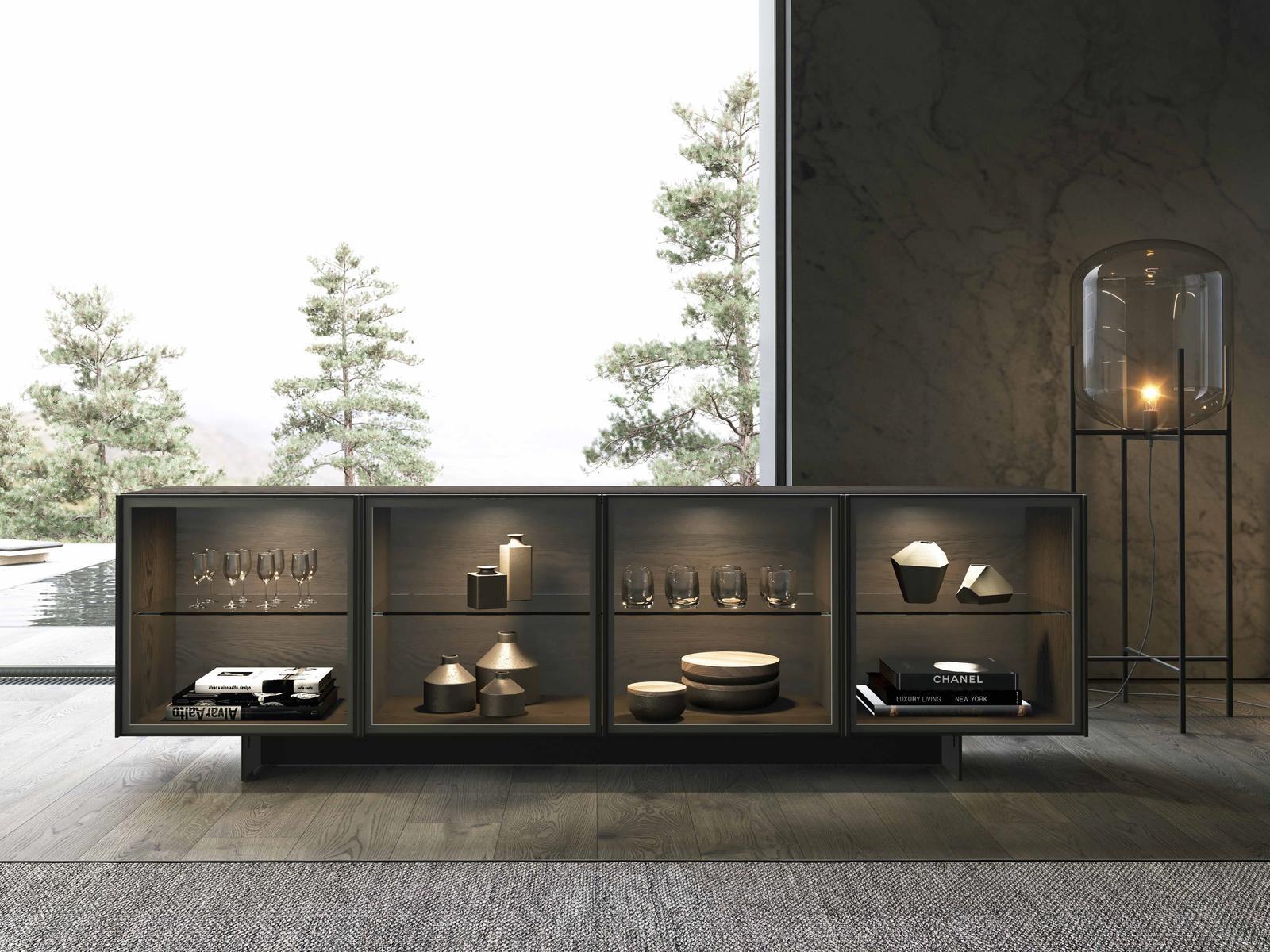 THELMA Display cabinet with integrated lighting