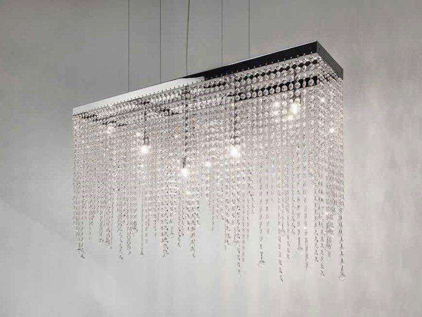 ICE FALL H5 Metal pendant lamp with Swarovski® Crystals