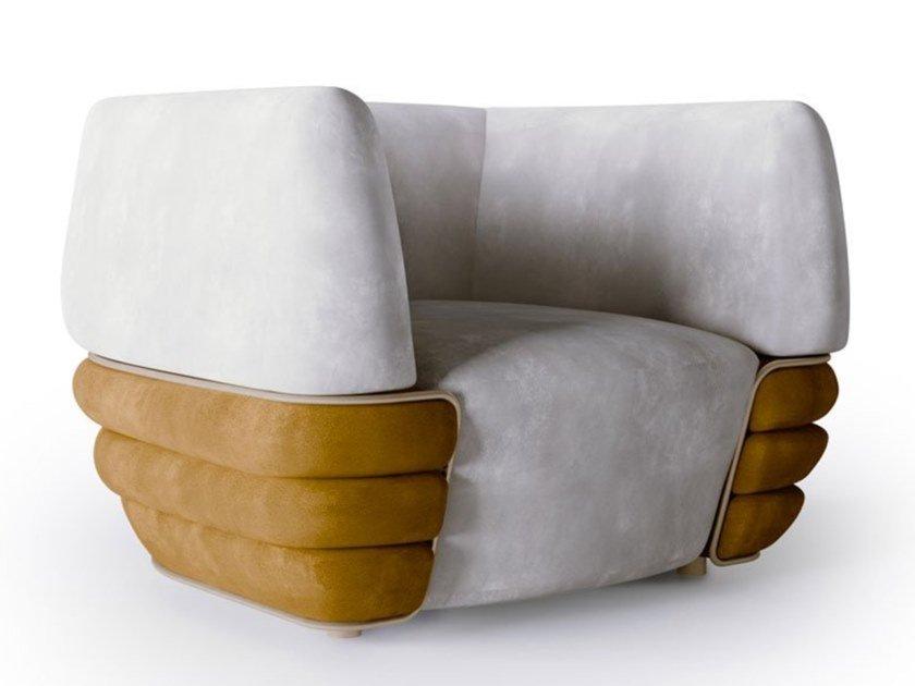 SPLENDOR Nabuk armchair with armrests
