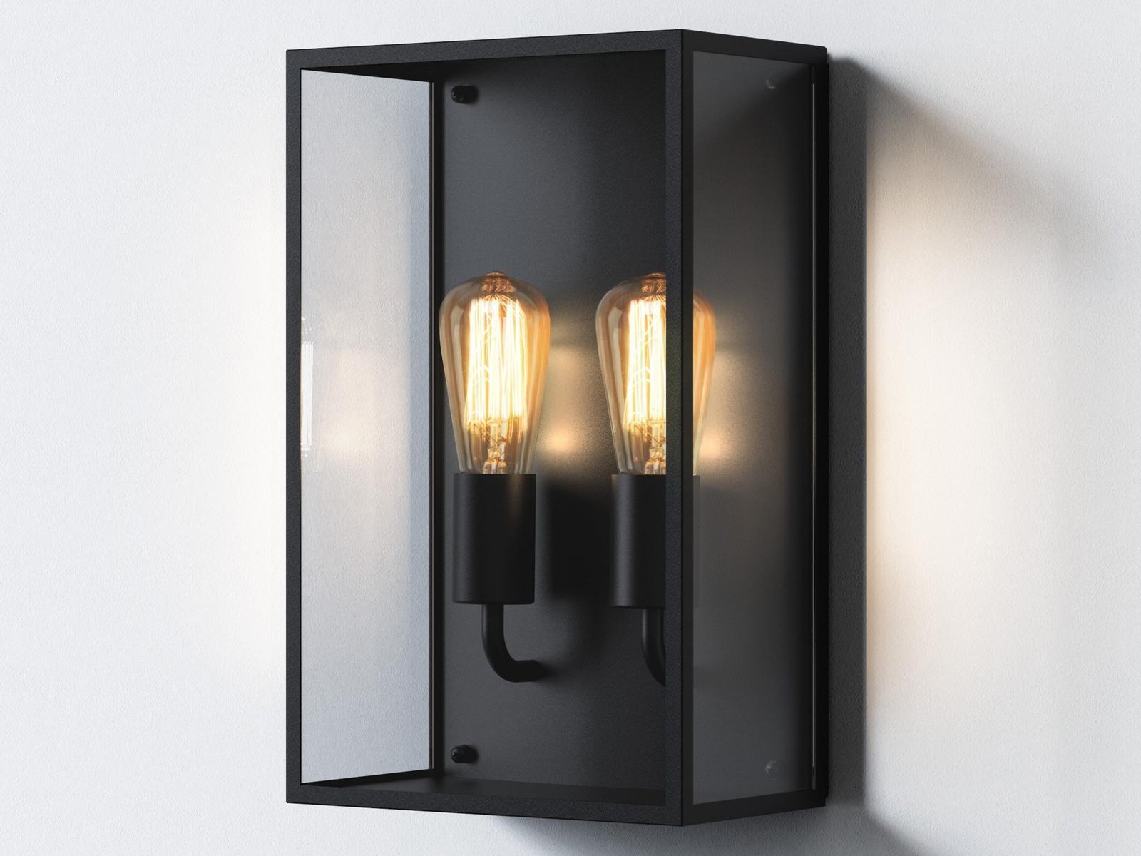 MESSINA TWIN Contemporary style LED indirect light stainless steel Outdoor wall Lamp