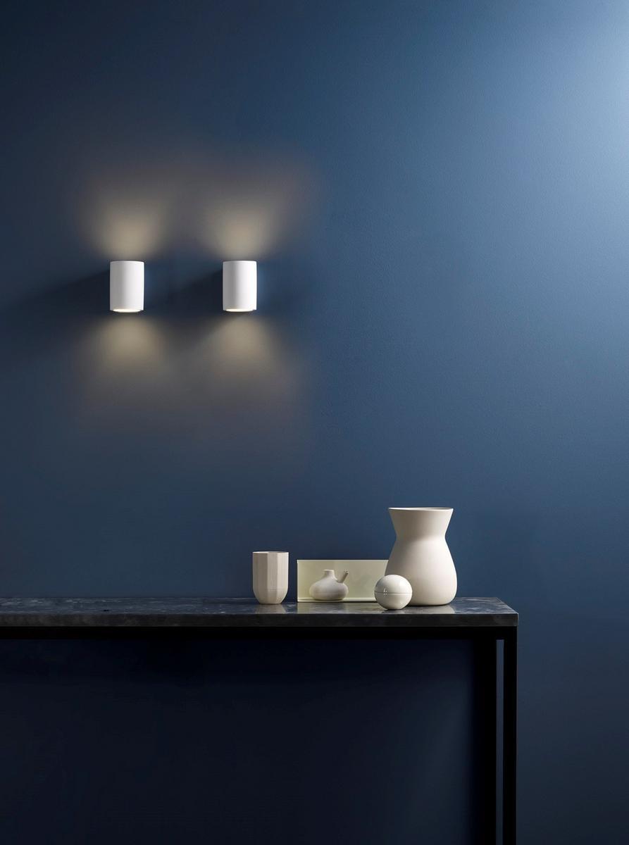 PERO Plaster wall light with dimmer