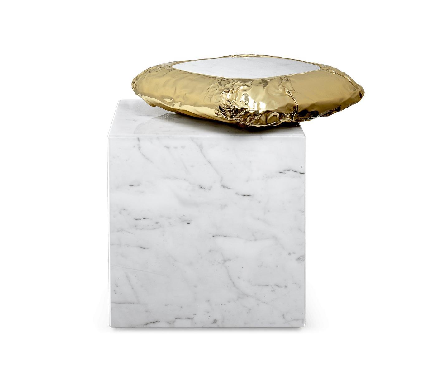STONEHENGE CARRARA Square Carrara marble coffee table