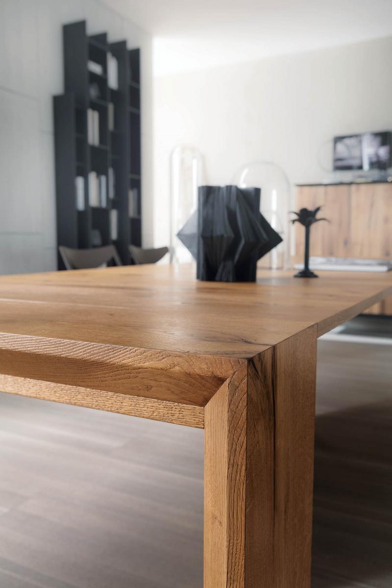 GOLIA Extending rectangular walnut console table