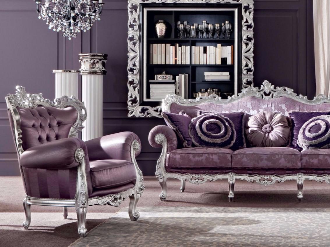 13411 Tufted fabric armchair with armrests