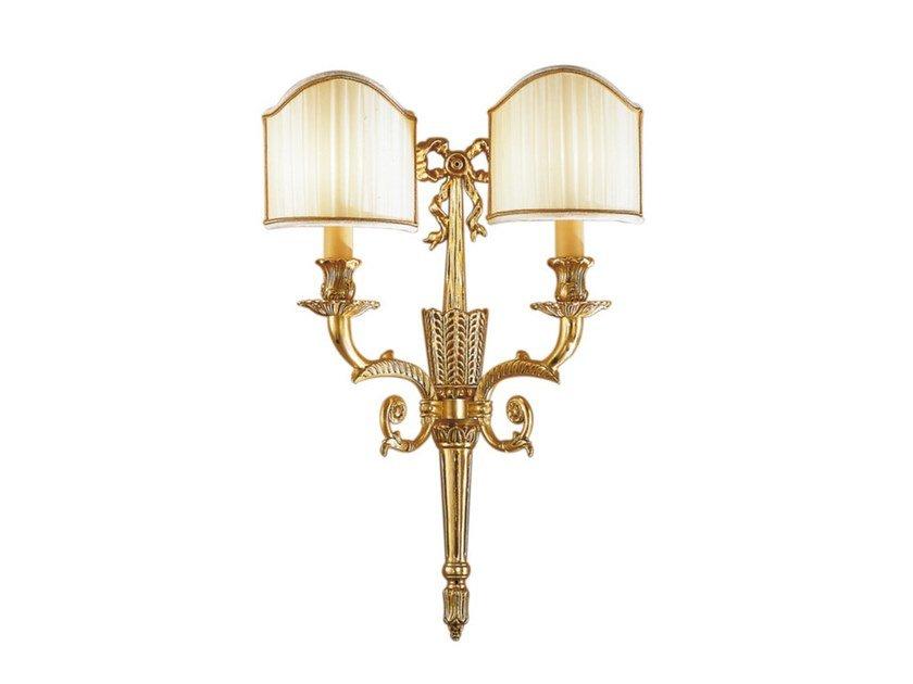 VALERY 238/A2-P French gold wall light with shades