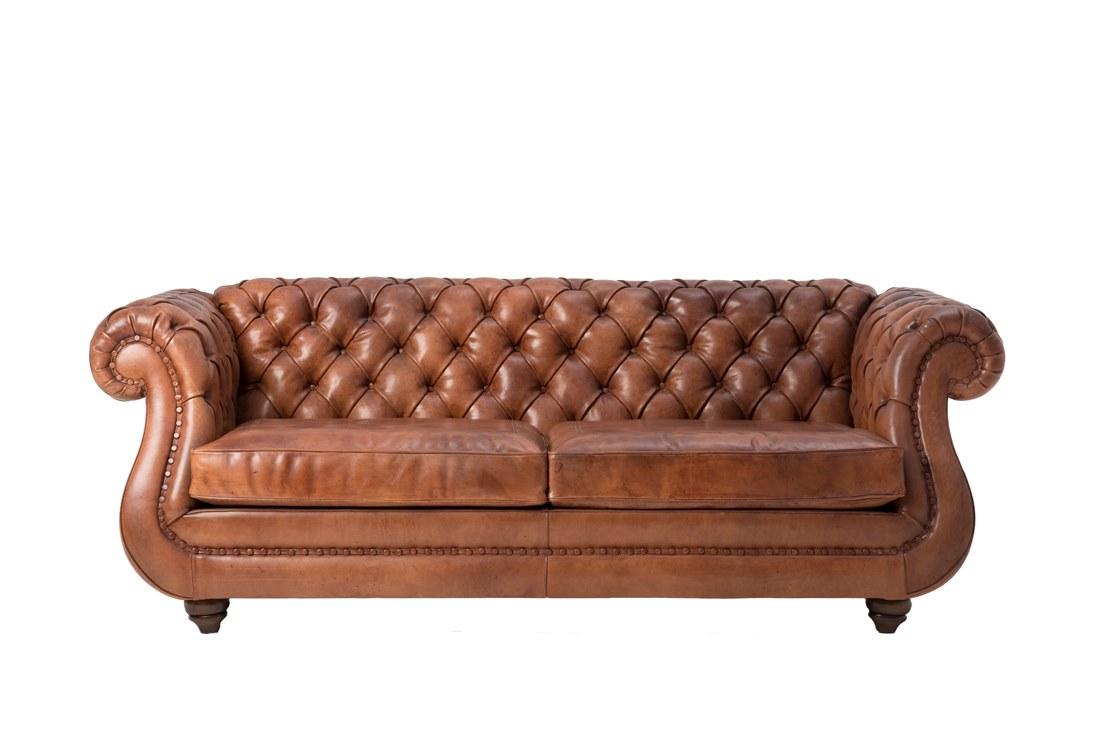 TIPO Tufted 3 seater leather sofa