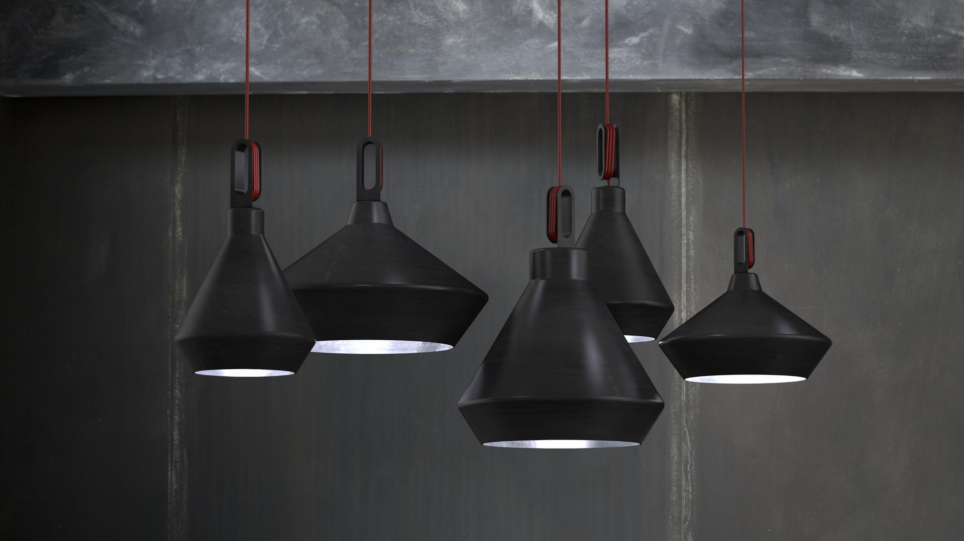 DRIYOS LED direct light iron pendant lamp