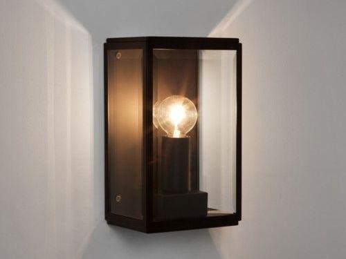 HOMEFIELD 130 Glass and steel outdoor wall lamp