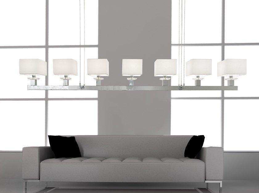 SWINGING BALLET H7 Direct-indirect light metal pendant lamp with Swarovski® Crystals