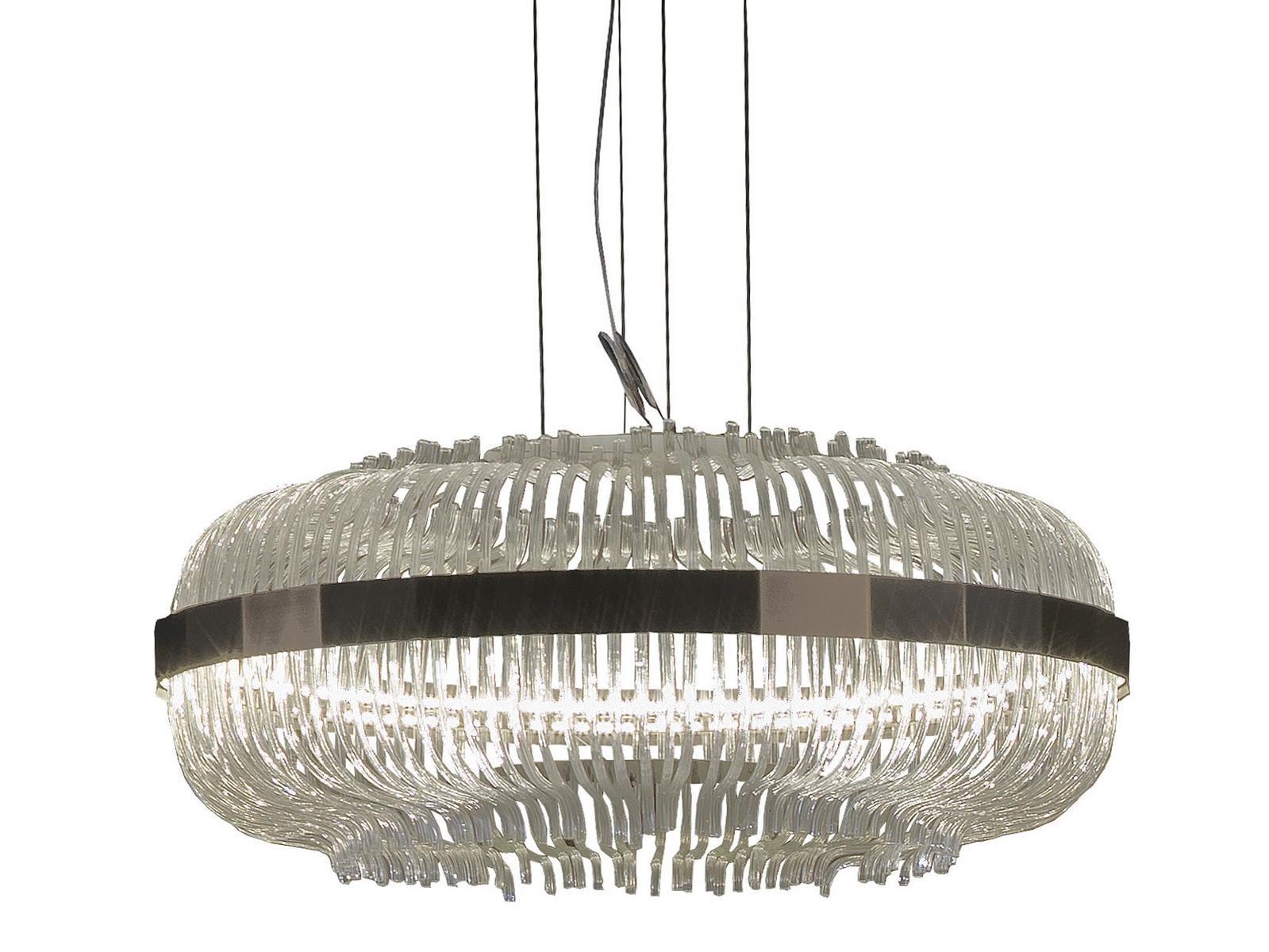 WICKER Glass pendant lamp