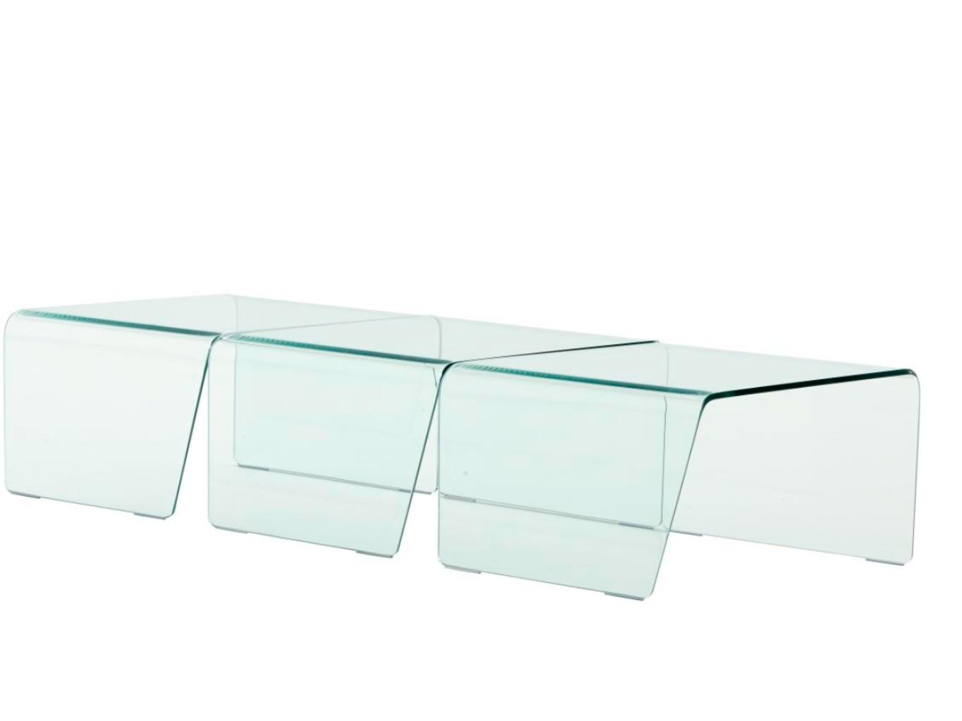 ROSIS Low glass coffee table