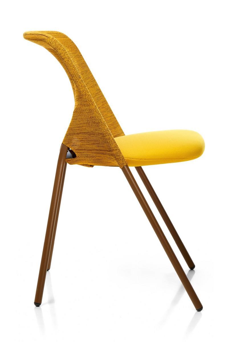 SHIFT DINING CHAIR Upholstered synthetic fabric chair