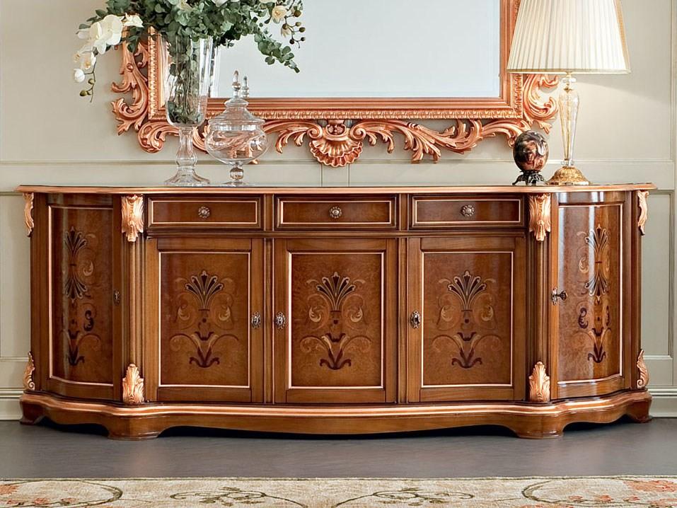 13105 Wooden sideboard with doors with drawers
