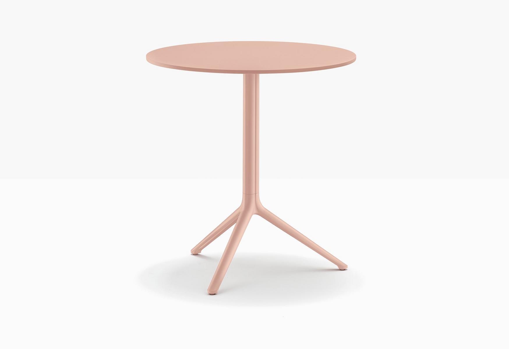 ELLIOT 5470 Round aluminium table with 4-star base