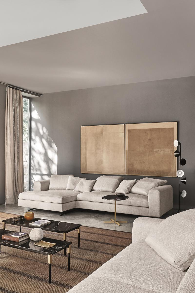 ISLAND Square coffee table with 4-star base