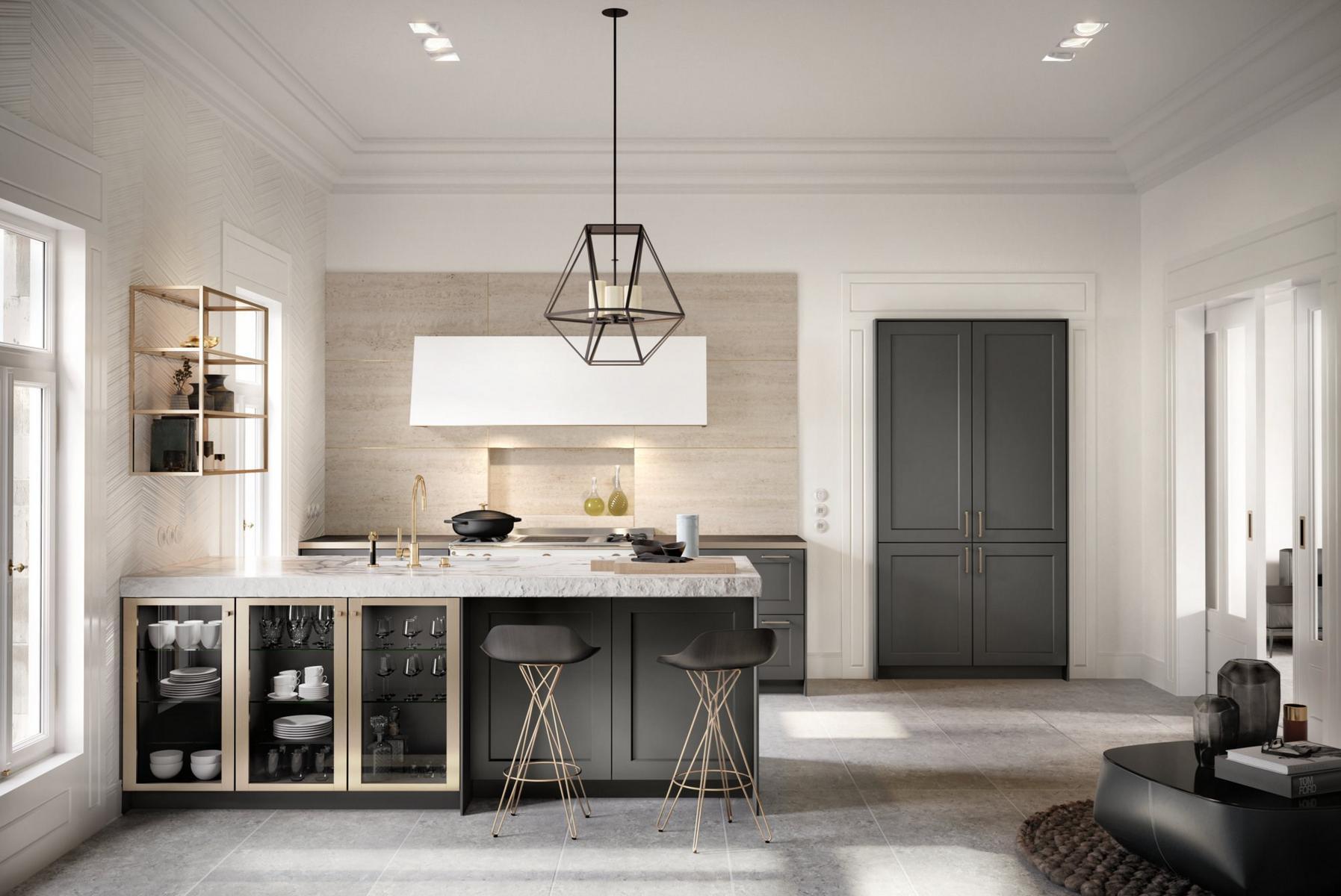 CLASSIC - SE 2002 RF Steel and wood kitchen
