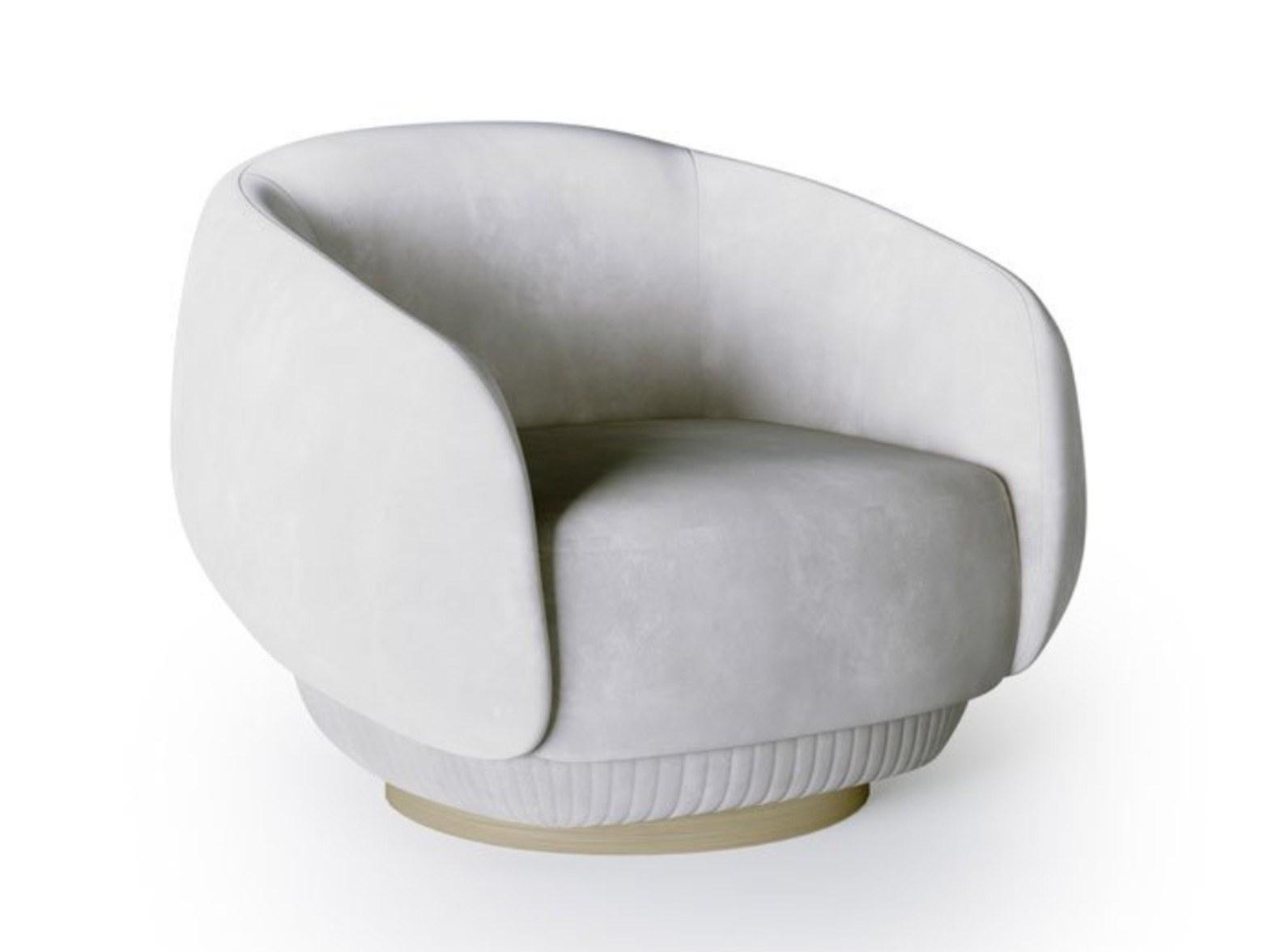 MOON Nabuk armchair with armrests