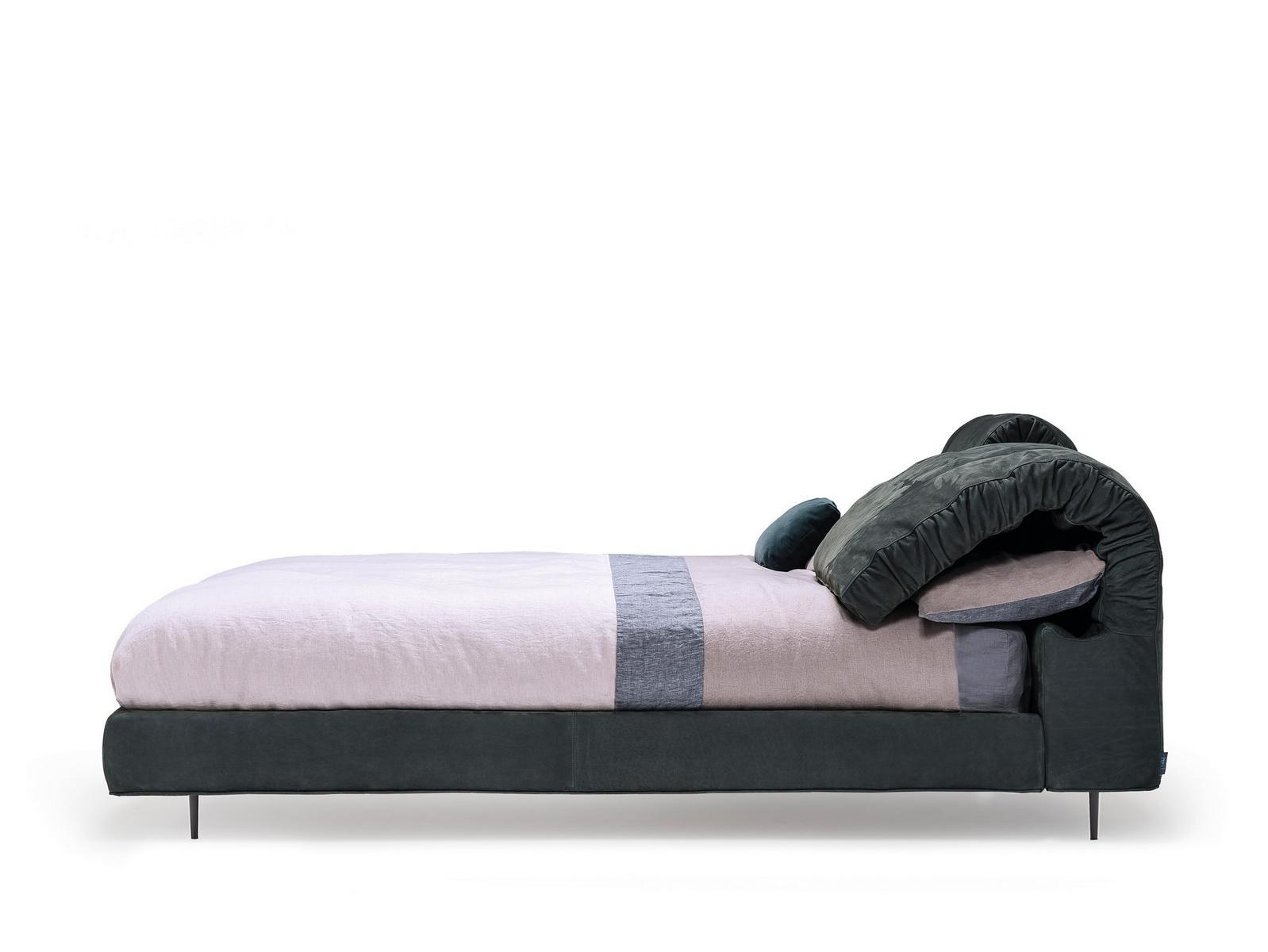 CRAZY DREAM Fabric double bed with upholstered headboard