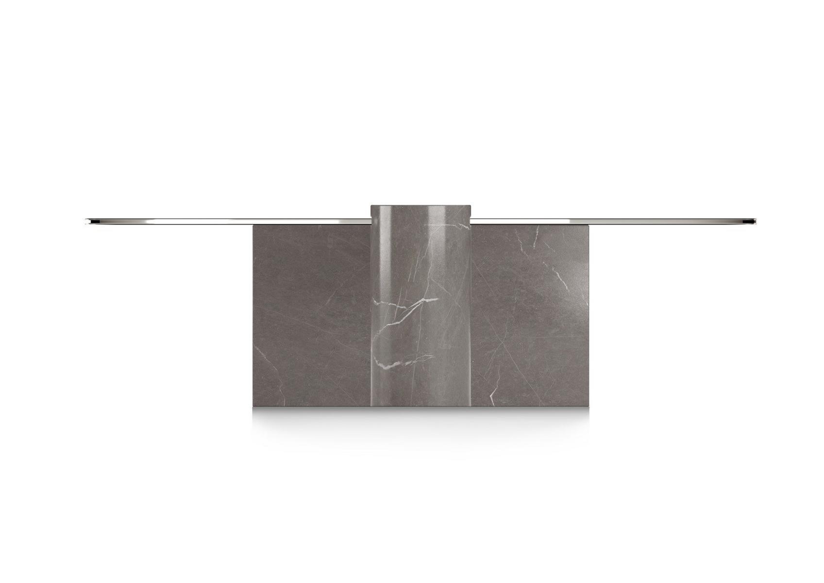 FROST Round tempered glass coffee table