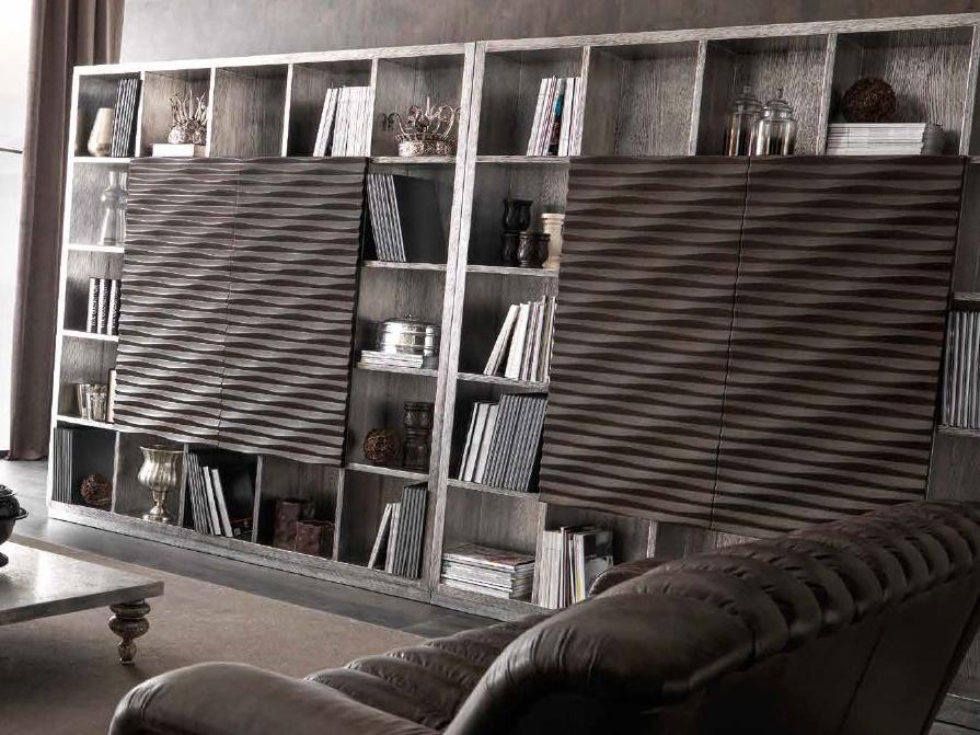 EBON Silver leaf bookcase