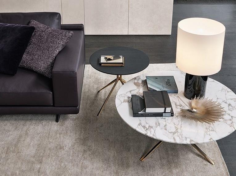 MONDRIAN Low round marble coffee table