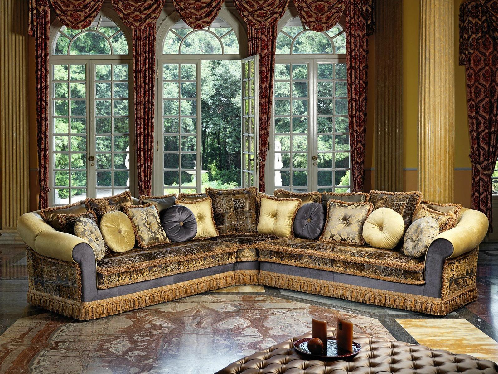 LUDOVICA Classic style corner fabric sofa