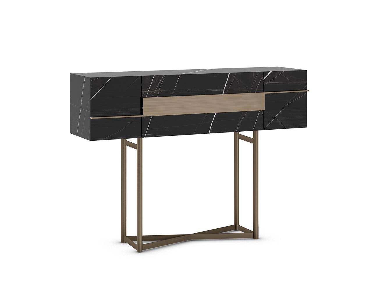 MUSA Sideboard with glass doors with marble effect
